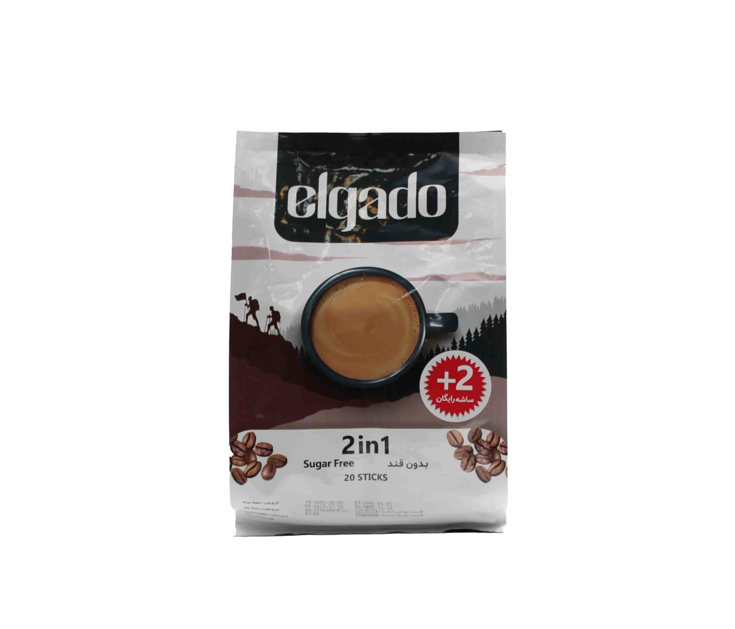 الگادو قهوه 2در1 بدون قند 20ساشه 10.6گرم کیسه