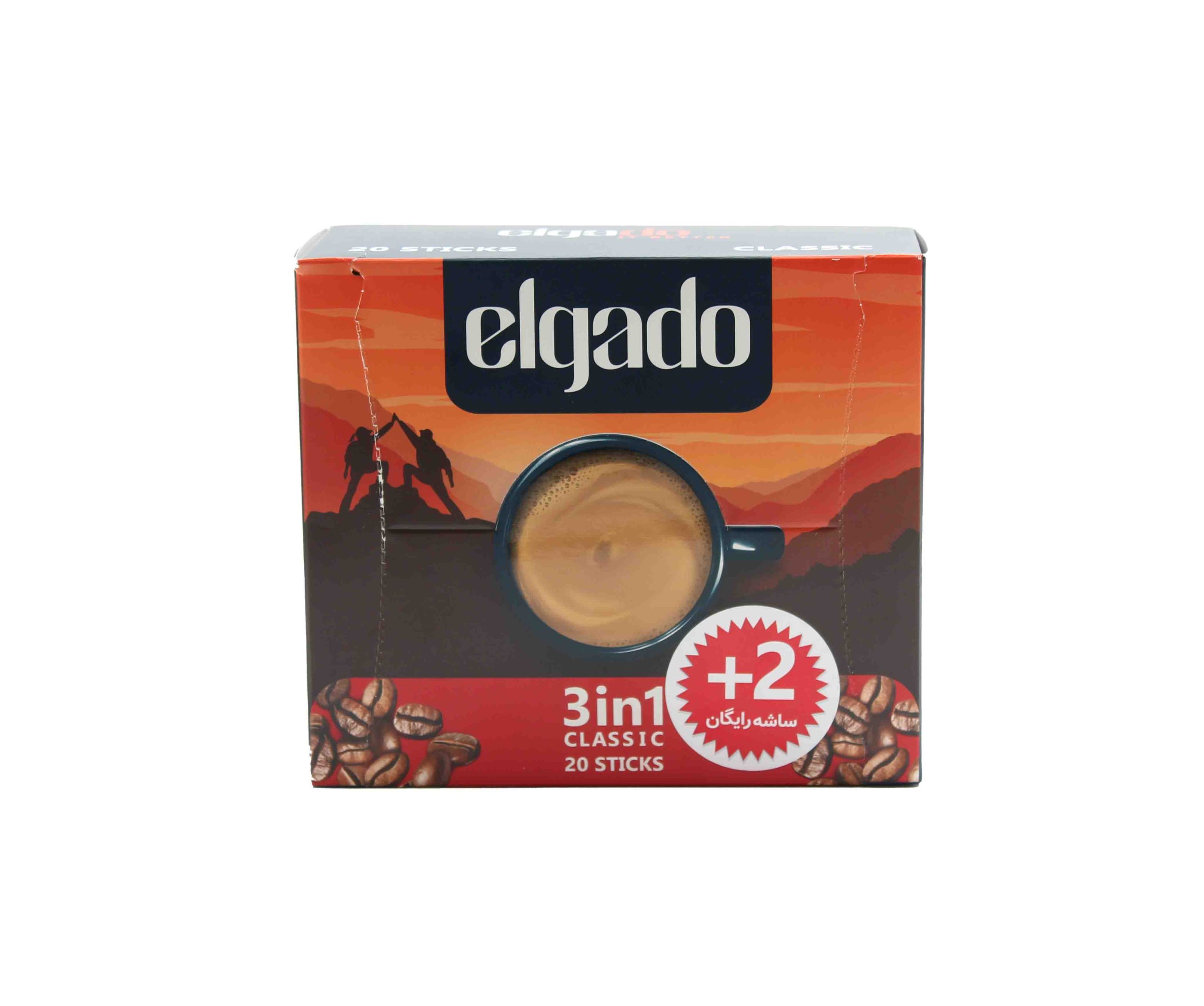الگادو قهوه 3در1 کلاسیک 20ساشه 18گرم جعبه
