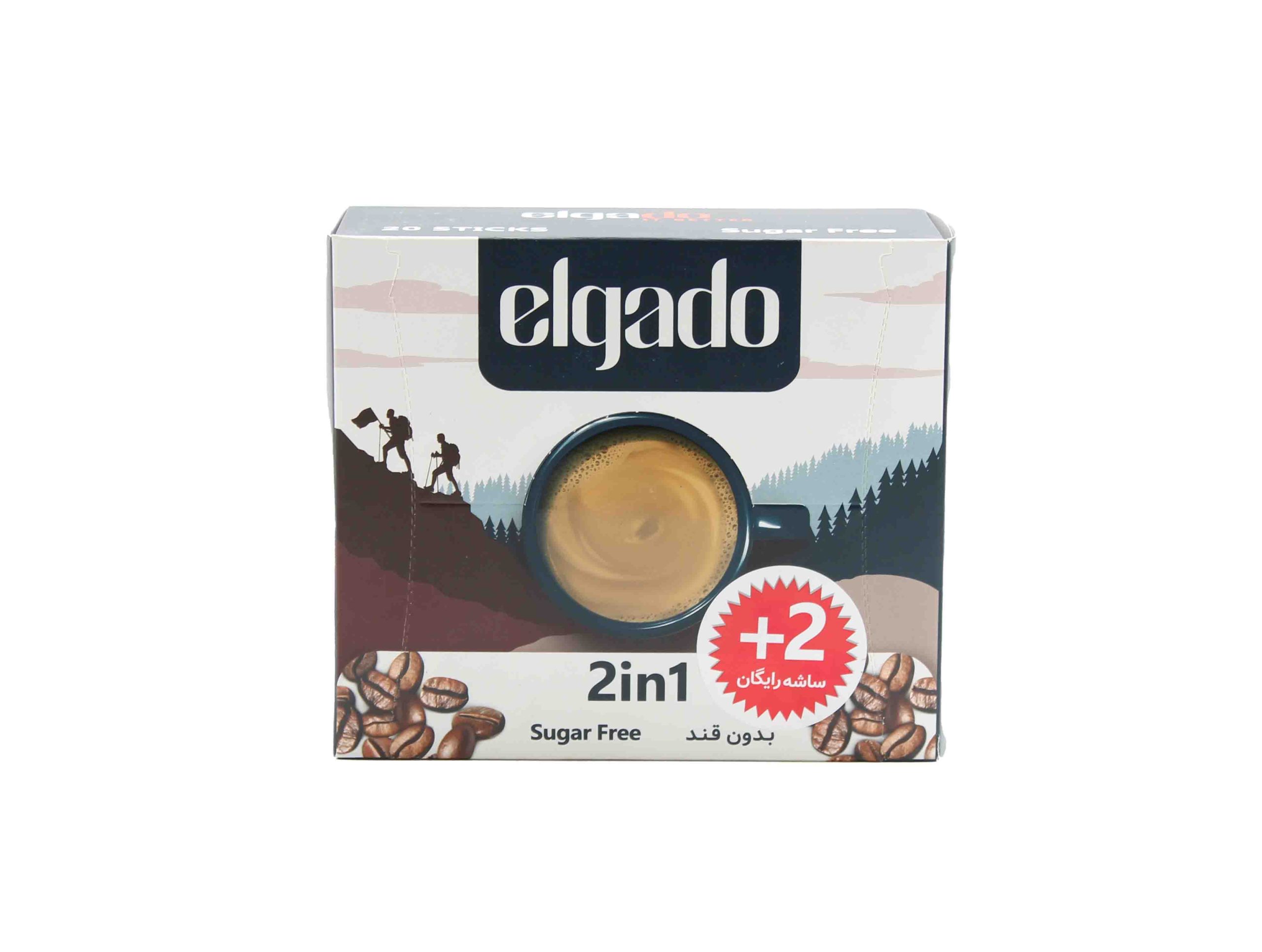 الگادو قهوه 2در1 بدون قند 20ساشه 10.6گرم جعبه