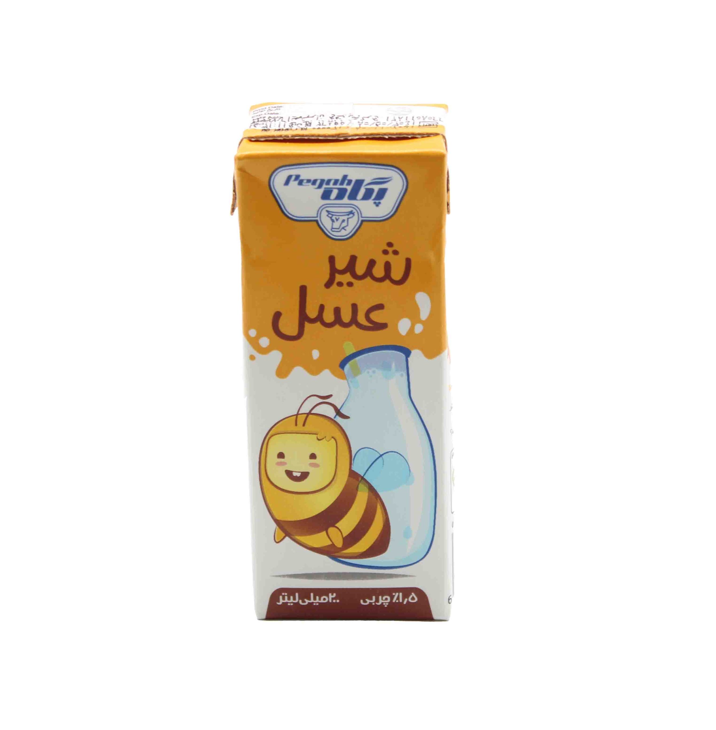 پگاه شیر عسل استریل 200 سی سی کامی بلاک