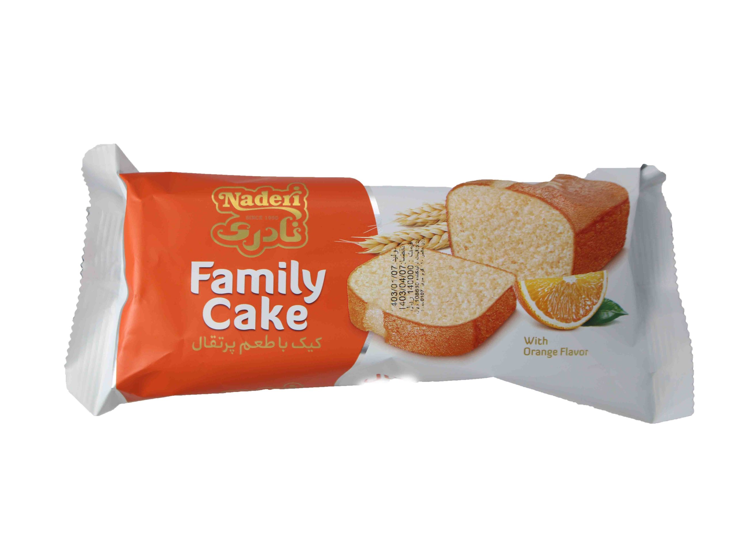 نادری کیک پرتقالی خانواده 130گرمی